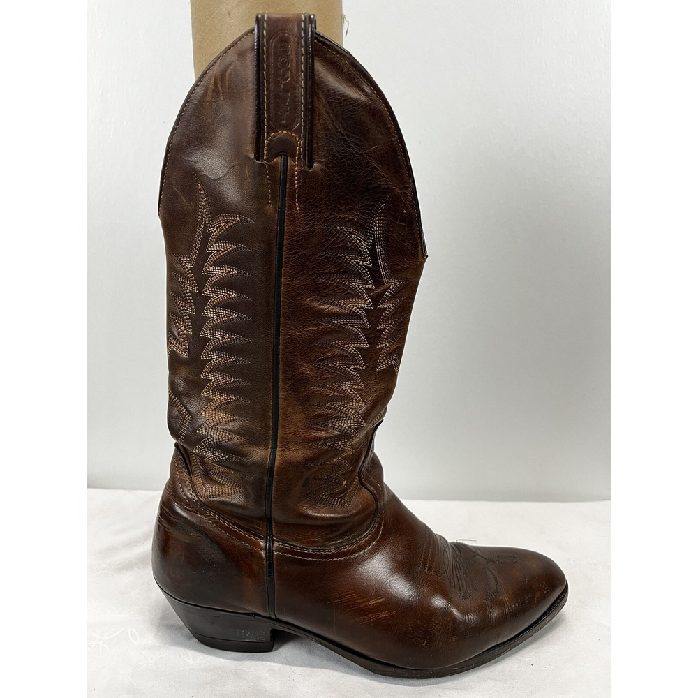 Vtg Boulet Cowboy Western Leather Boots Sz 7.5 GUC Men's Canada Goodyear Welt